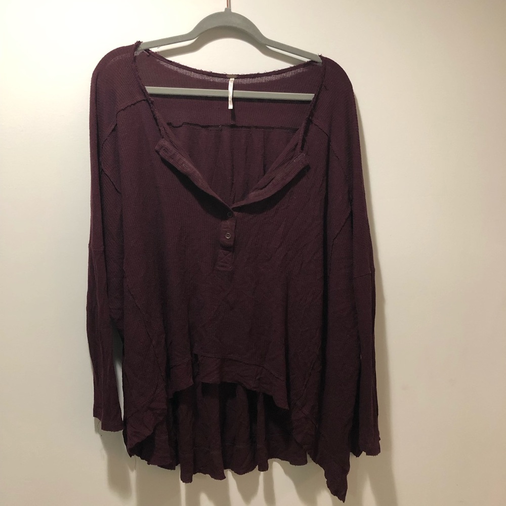 Free people oversized Henley top